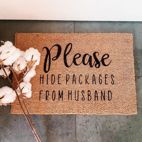 Please hide packages from husband