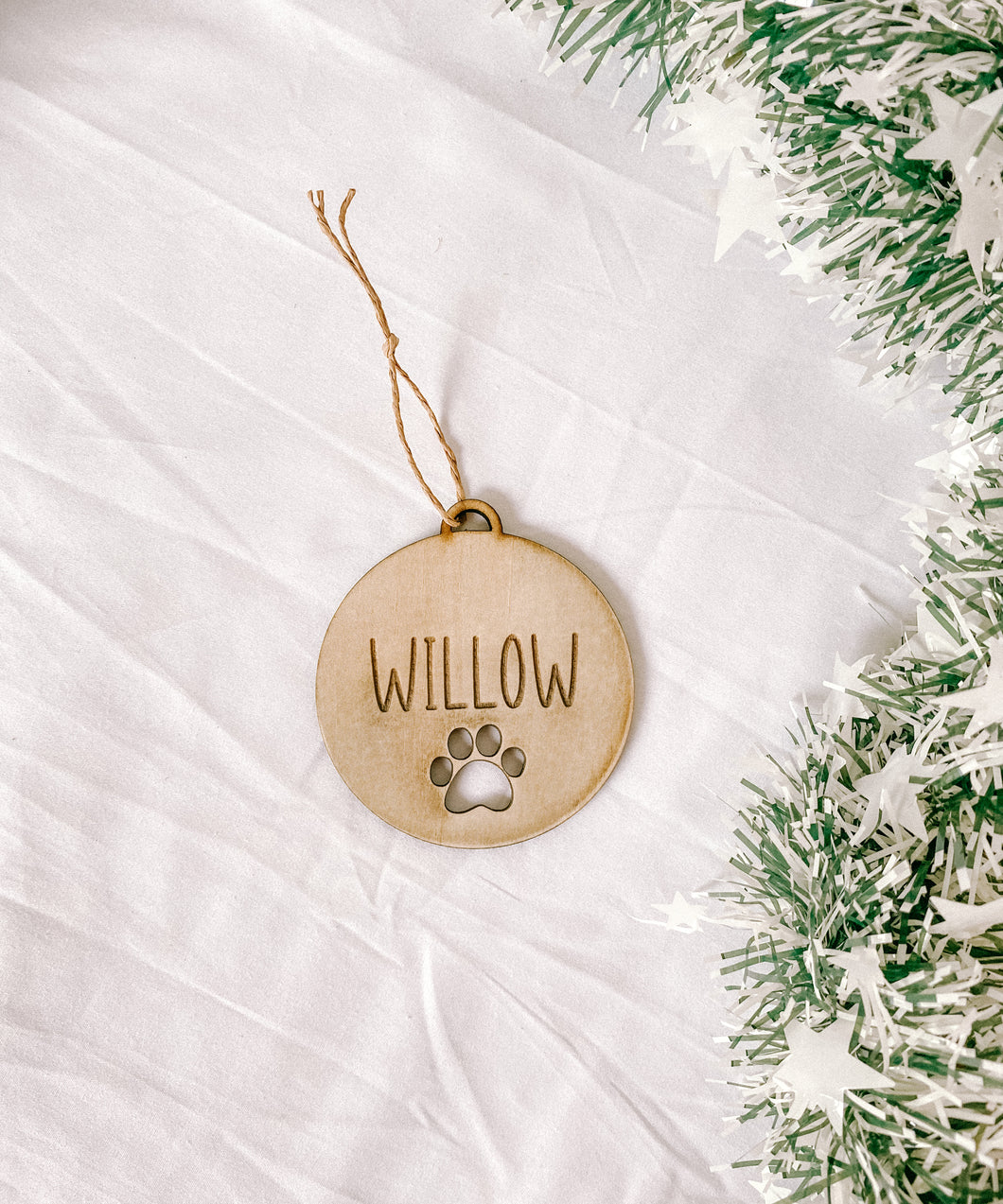 Personalised dog Christmas baubles